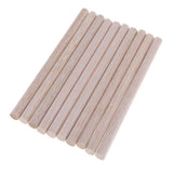 Maxbell Round Balsa Wood Stick Unfinished Woodcraft Stick Dowel Rod 10 Pieces 150mm