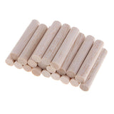 Maxbell Round Balsa Wood Stick Unfinished Woodcraft Stick Dowel Rod 20 Pieces 50mm
