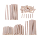 Maxbell Square Balsa Wood Stick Unfinished Woodcraft Stick Dowel Rod 30 Pieces 100mm