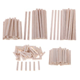 Maxbell Square Balsa Wood Stick Unfinished Woodcraft Stick Dowel Rod 30 Pieces 100mm