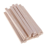 Maxbell Square Balsa Wood Stick Unfinished Woodcraft Stick Dowel Rod 20 Pieces 130mm