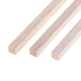 Maxbell Square Balsa Wood Stick Unfinished Woodcraft Stick Dowel Rod 20 Pieces 130mm