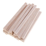 Maxbell Square Balsa Wood Stick Unfinished Woodcraft Stick Dowel Rod 20 Pieces 130mm