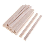 Maxbell Square Balsa Wood Stick Unfinished Woodcraft Stick Dowel Rod 20 Pieces 130mm
