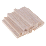 Maxbell Square Balsa Wood Stick Unfinished Woodcraft Stick Dowel Rod 20 Pieces 80mm