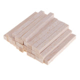 Maxbell Square Balsa Wood Stick Unfinished Woodcraft Stick Dowel Rod 20 Pieces 80mm
