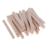 Maxbell Square Balsa Wood Stick Unfinished Woodcraft Stick Dowel Rod 20 Pieces 80mm