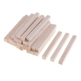 Maxbell Square Balsa Wood Stick Unfinished Woodcraft Stick Dowel Rod 20 Pieces 80mm