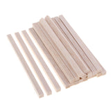 Maxbell Square Balsa Wood Stick Unfinished Woodcraft Stick Dowel Rod 20 Pieces 150mm