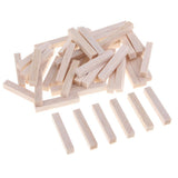 Maxbell Square Balsa Wood Stick Unfinished Woodcraft Stick Dowel Rod 50 Pieces 50mm
