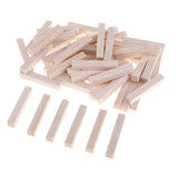 Maxbell Square Balsa Wood Stick Unfinished Woodcraft Stick Dowel Rod 50 Pieces 50mm