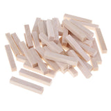 Maxbell Square Balsa Wood Stick Unfinished Woodcraft Stick Dowel Rod 50 Pieces 50mm