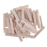 Maxbell Square Balsa Wood Stick Unfinished Woodcraft Stick Dowel Rod 50 Pieces 50mm
