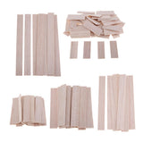 Maxbell Natural Round Balsa Wood Woodcraft Flat Sticks Dowel 30 Pieces 90mm