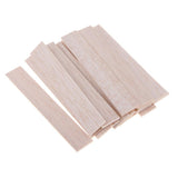 Maxbell Natural Round Balsa Wood Woodcraft Flat Sticks Dowel 20 Pieces 110mm