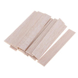 Maxbell Natural Round Balsa Wood Woodcraft Flat Sticks Dowel 20 Pieces 110mm