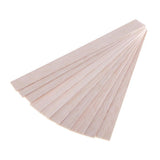 Maxbell Natural Round Balsa Wood Woodcraft Flat Sticks Dowel 10 Pieces 180mm