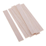 Maxbell Natural Round Balsa Wood Woodcraft Flat Sticks Dowel 10 Pieces 150mm