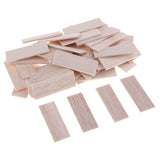 Maxbell Natural Round Balsa Wood Woodcraft Flat Sticks Dowel 50 Pieces 50mm