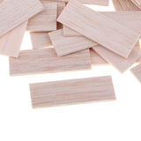 Maxbell Natural Round Balsa Wood Woodcraft Flat Sticks Dowel 50 Pieces 50mm