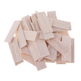 Maxbell Natural Round Balsa Wood Woodcraft Flat Sticks Dowel 50 Pieces 50mm