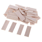 Maxbell Natural Round Balsa Wood Woodcraft Flat Sticks Dowel 50 Pieces 50mm