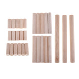 Maxbell 20mm Round Balsa Wood Sticks Unfinished Woodcraft Stick Dowel Rod 6 Pieces 70mm