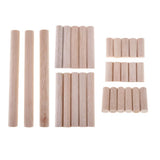 Maxbell 20mm Round Balsa Wood Sticks Unfinished Woodcraft Stick Dowel Rod 6 Pieces 70mm