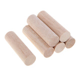 Maxbell 20mm Round Balsa Wood Sticks Unfinished Woodcraft Stick Dowel Rod 6 Pieces 70mm