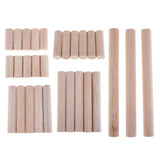 Maxbell 20mm Round Balsa Wood Sticks Unfinished Woodcraft Stick Dowel Rod 6 Pieces 70mm