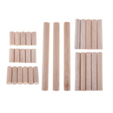 Maxbell 20mm Round Balsa Wood Sticks Unfinished Woodcraft Stick Dowel Rod 6 Pieces 70mm