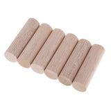Maxbell 20mm Round Balsa Wood Sticks Unfinished Woodcraft Stick Dowel Rod 6 Pieces 70mm