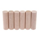 Maxbell 20mm Round Balsa Wood Sticks Unfinished Woodcraft Stick Dowel Rod 6 Pieces 70mm