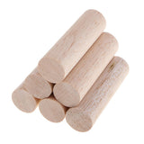 Maxbell 20mm Round Balsa Wood Sticks Unfinished Woodcraft Stick Dowel Rod 6 Pieces 70mm