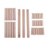 Maxbell 20mm Round Balsa Wood Sticks Unfinished Woodcraft Stick Dowel Rod 6 Pieces 70mm