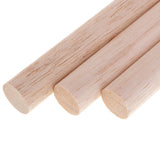 Maxbell 20mm Round Balsa Wood Sticks Unfinished Woodcraft Stick Dowel Rod 3 Pieces 200mm