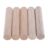 Maxbell 20mm Round Balsa Wood Sticks Unfinished Woodcraft Stick Dowel Rod 5 Pieces 110mm