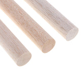 Maxbell 20mm Round Balsa Wood Sticks Unfinished Woodcraft Stick Dowel Rod 5 Pieces 110mm