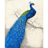 Maxbell Frameless DIY Oil Painting Paint By Number Acrylic Drawing Kit Peacock 1