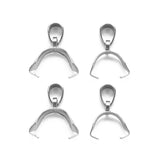 Maxbell 20 Set Pinch Clip Bail Clasp Pendant Connector Charms Jewelry Making 5x18mm