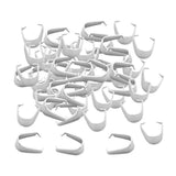 Maxbell 200 Pieces Stainless Steel Pendant Pinch Bails Connector Findings 4x9mm