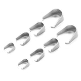 Maxbell 200 Pieces Stainless Steel Pendant Pinch Bails Connector Findings  6x13mm
