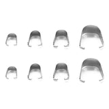 Maxbell 200 Pieces Stainless Steel Pendant Pinch Bails Connector Findings  6x13mm