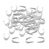 Maxbell 200 Pieces Stainless Steel Pendant Pinch Bails Connector Findings  6x13mm