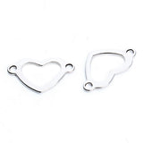Maxbell 20 Pieces Metal Flat Heart Shaped Blank Coin Stamping Charms Tag Pendants