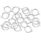 Maxbell 20Pcs Round Circle Connector Charms Pendants Beads Charms Pendants for Crafting, Jewelry Findings Making