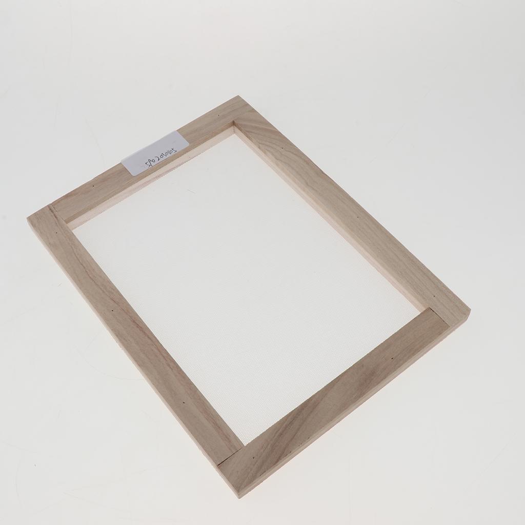 Maxbell Wooden Paper Making Mould Frame Screen for Paper Handcraft 19x25cm