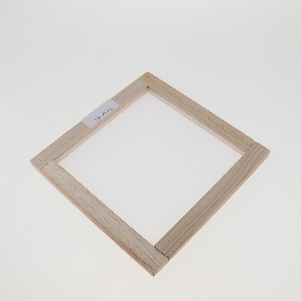 Maxbell Wooden Paper Making Mould Frame Screen for Paper Handcraft 20x20cm