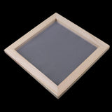 Maxbell Wooden Paper Making Mould Frame Screen for Paper Handcraft 20x20cm