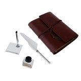 Maxbell Handmade Vintage Journal Diary Notebook Leather Writing Notebook White Pen